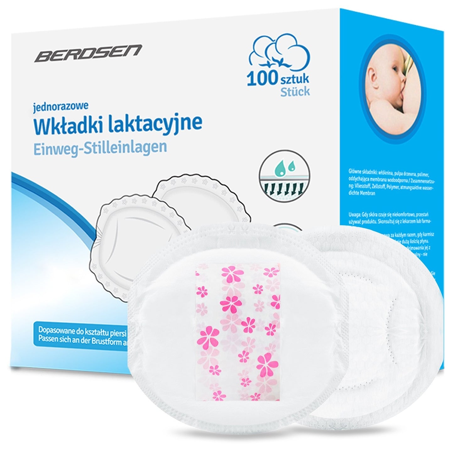 Ultraabsorbent Nursing Pads for Nursing Mothers - Berdsen BL-911