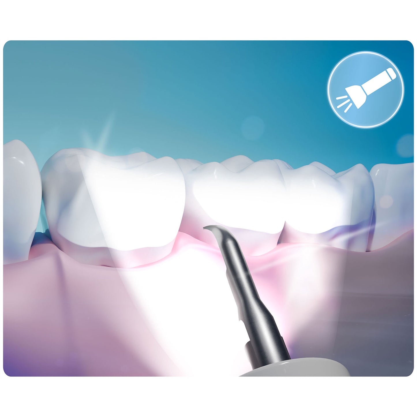 Ultrasonic Dental Scaler, 4 Modes, LED Light, 4 Heads