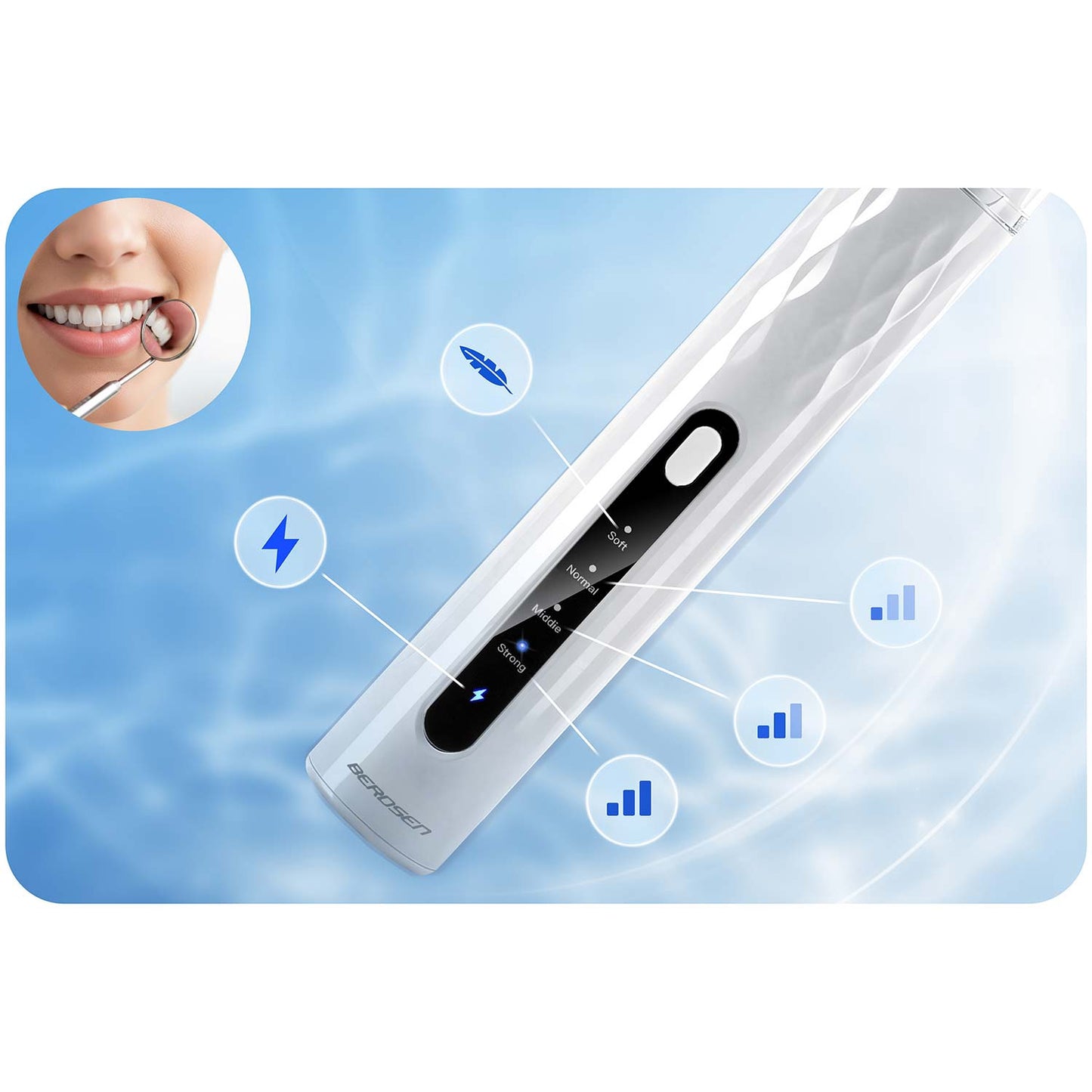 Ultrasonic Dental Scaler with Camera, 4 Modes, LED Light