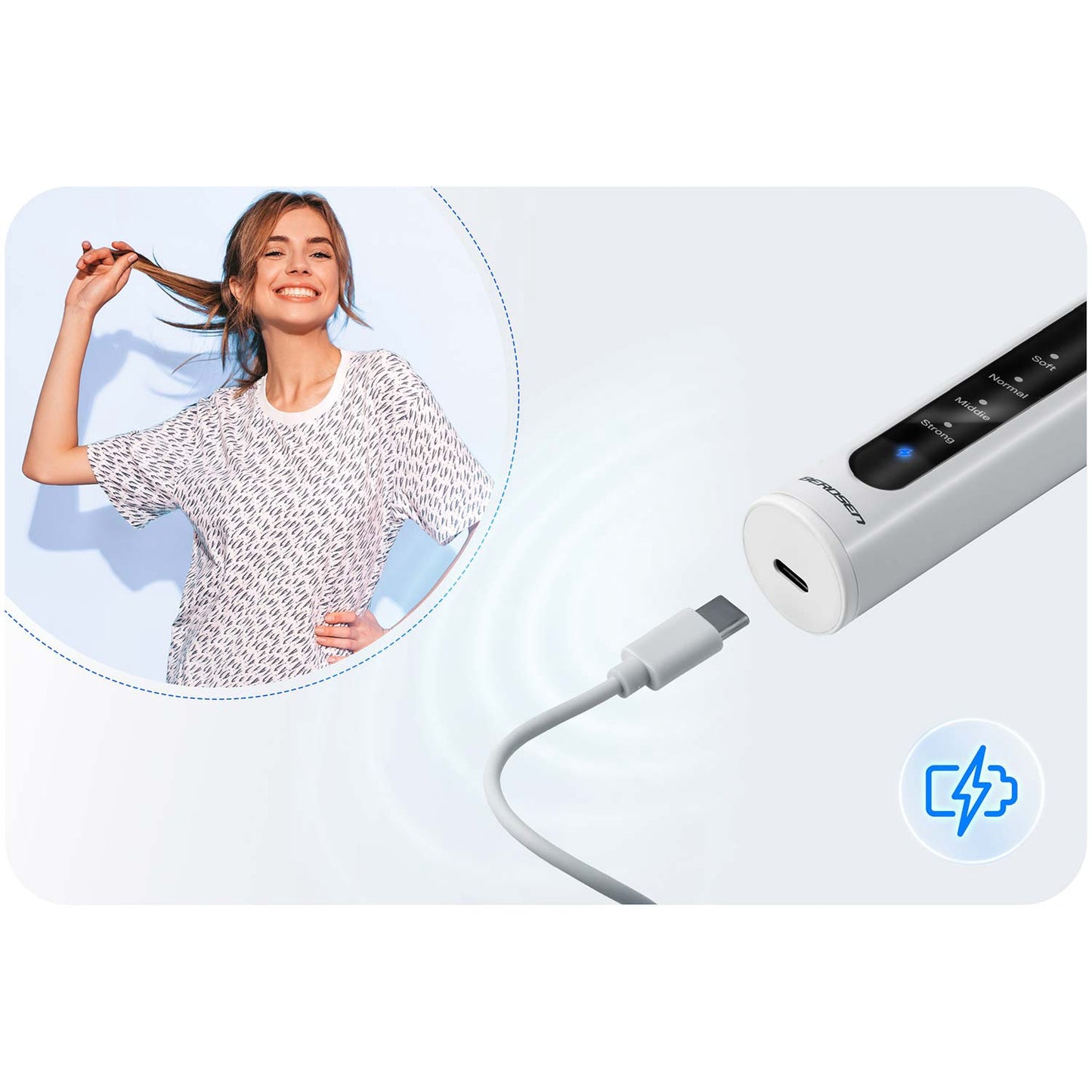 Ultrasonic Dental Scaler with Camera, 4 Modes, LED Light