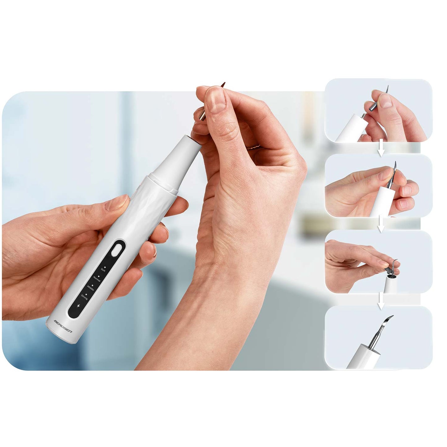 Ultrasonic Dental Scaler with Camera, 4 Modes, LED Light