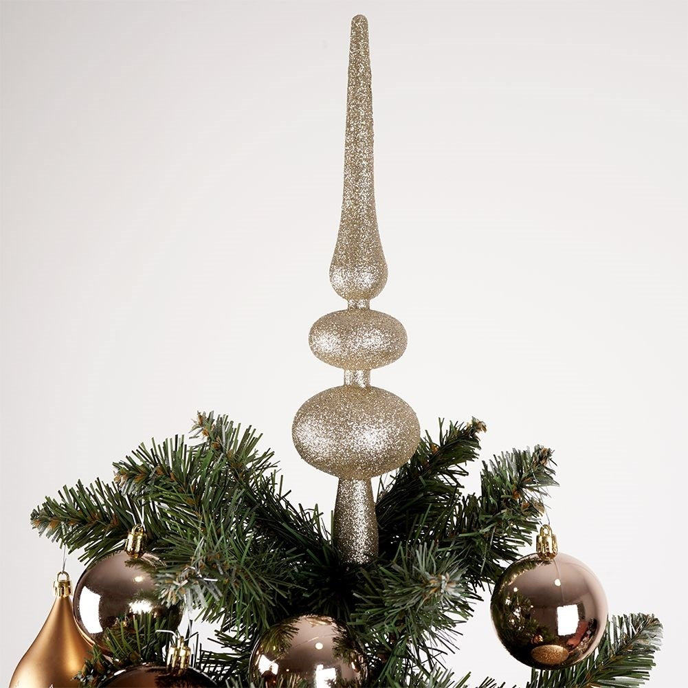 Unbreakable Christmas tree balls in gold and amber, 19-pack