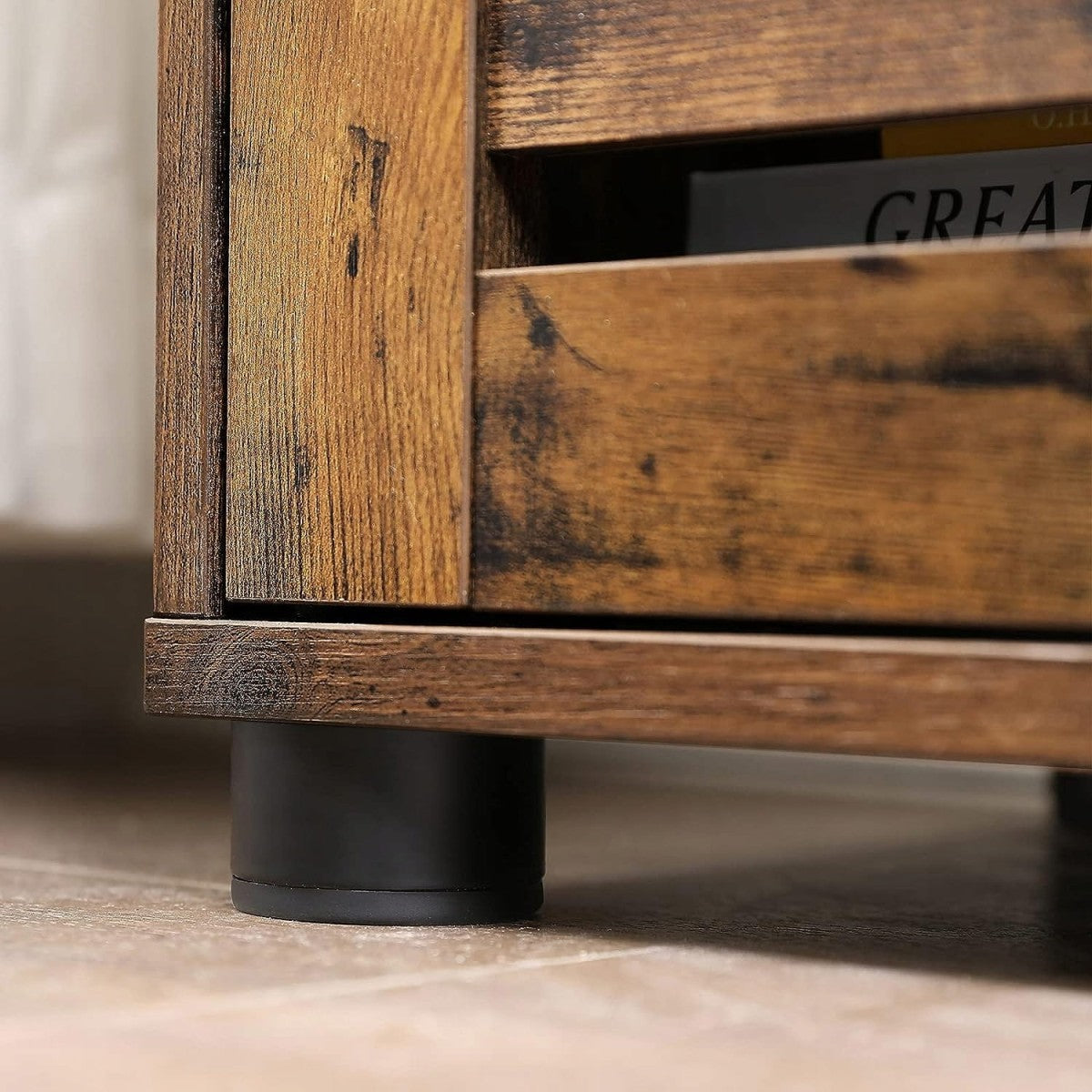 Under-Sink Bathroom Cabinet – Adjustable Shelf, Rustic Brown
