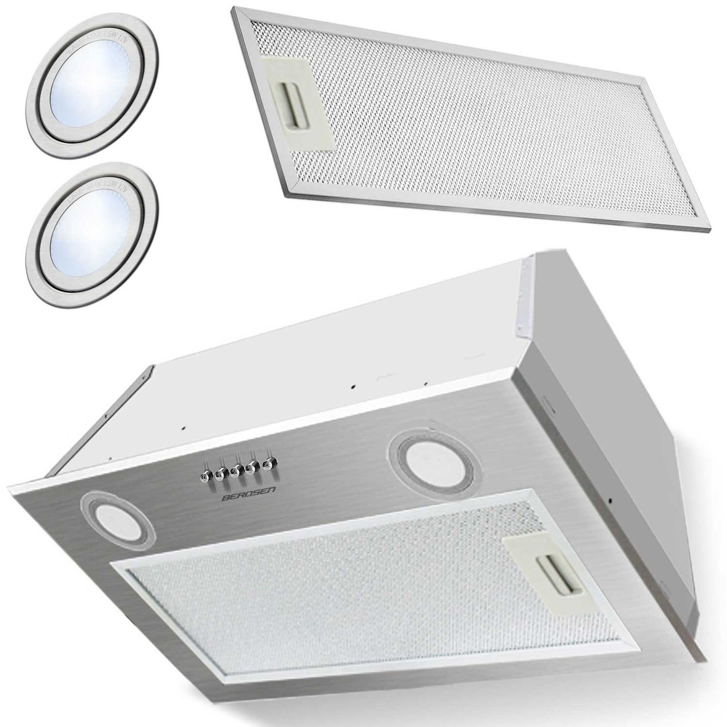 Under-cabinet extractor hood 60 cm Stainless BE-50