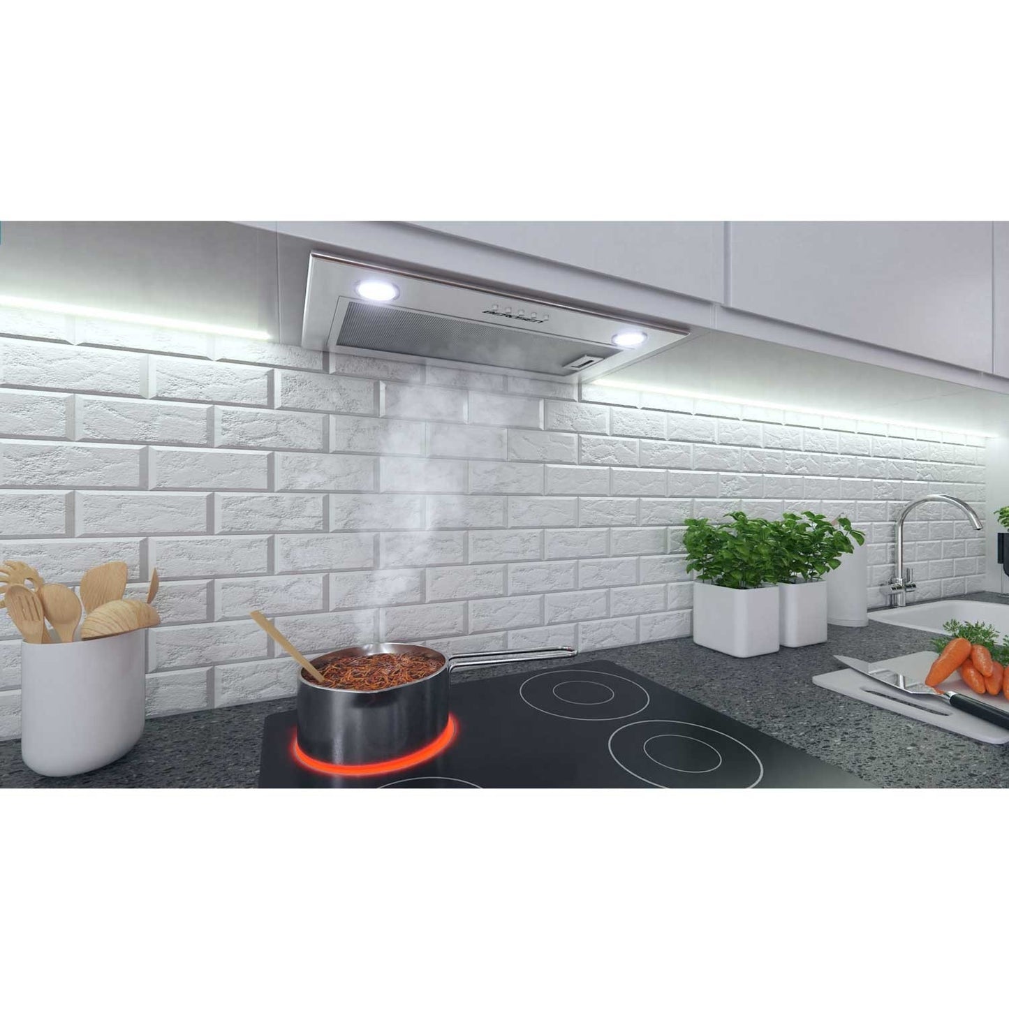 Under-cabinet extractor hood 60 cm Stainless BE-50