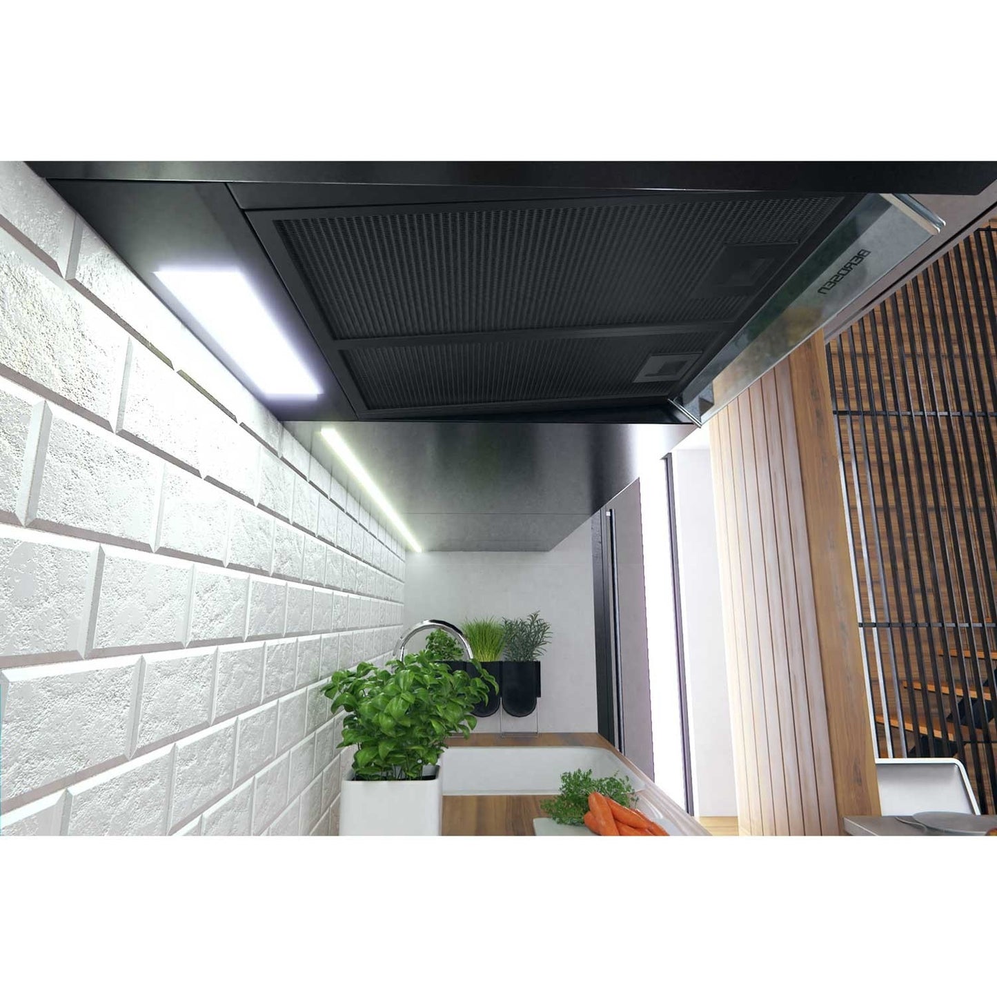 Under-cabinet kitchen hood - 50 cm Berdsen BE-10-A black
