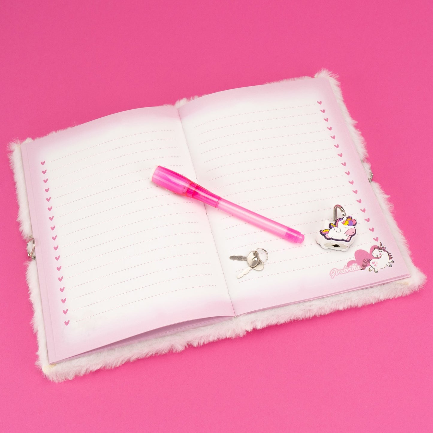Unicorn Magic Diary with UV Pen and Lock