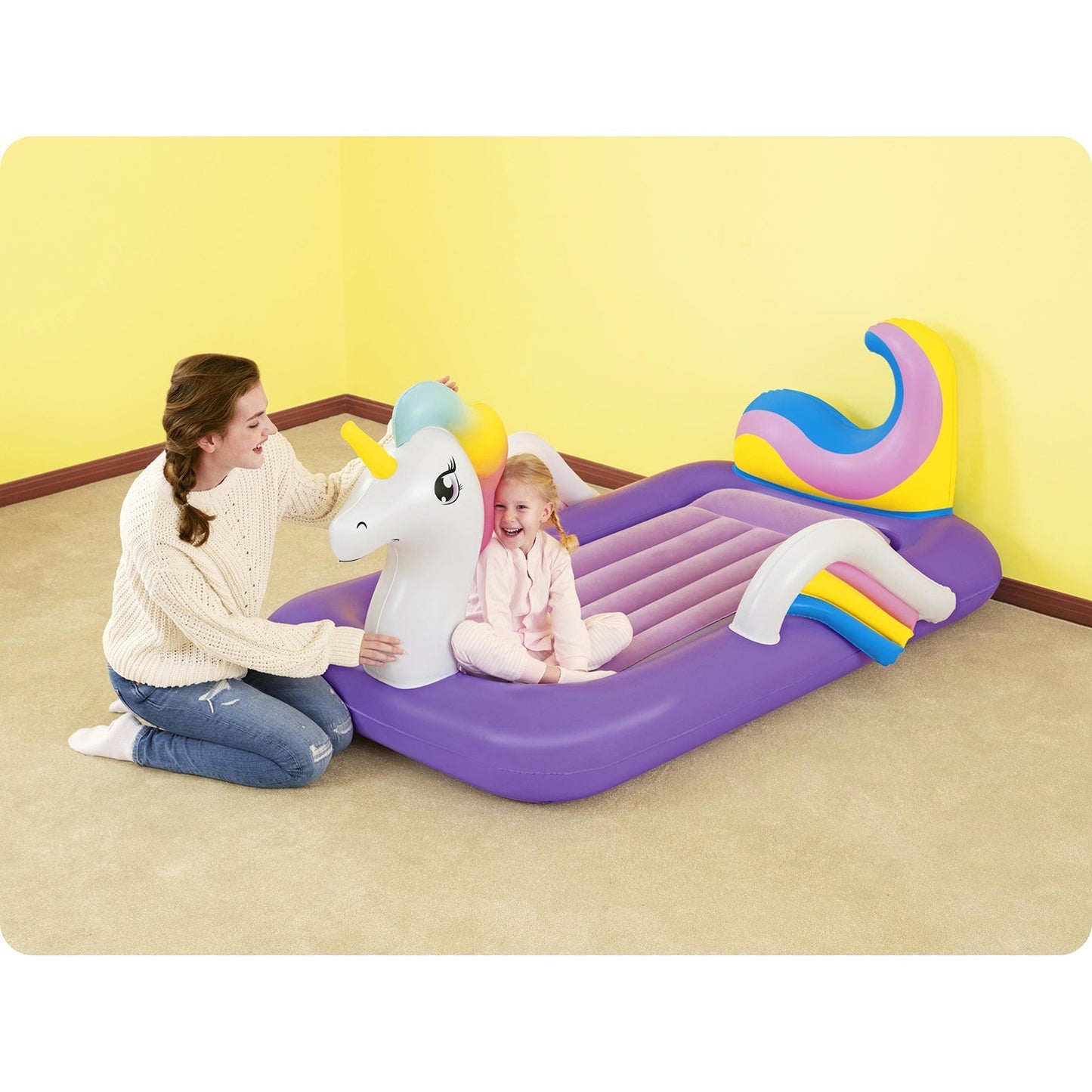Unicorn inflatable mattress 196x104x84 cm single Bestway 67713