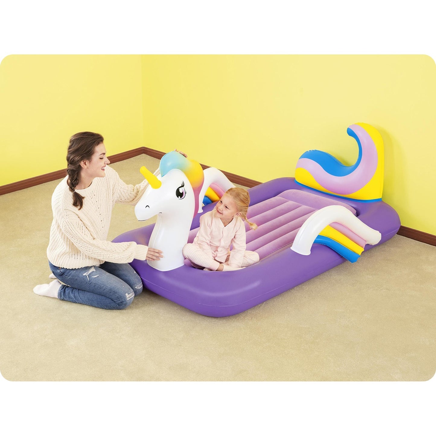 Unicorn inflatable mattress 196x104x84 cm single Bestway 67713
