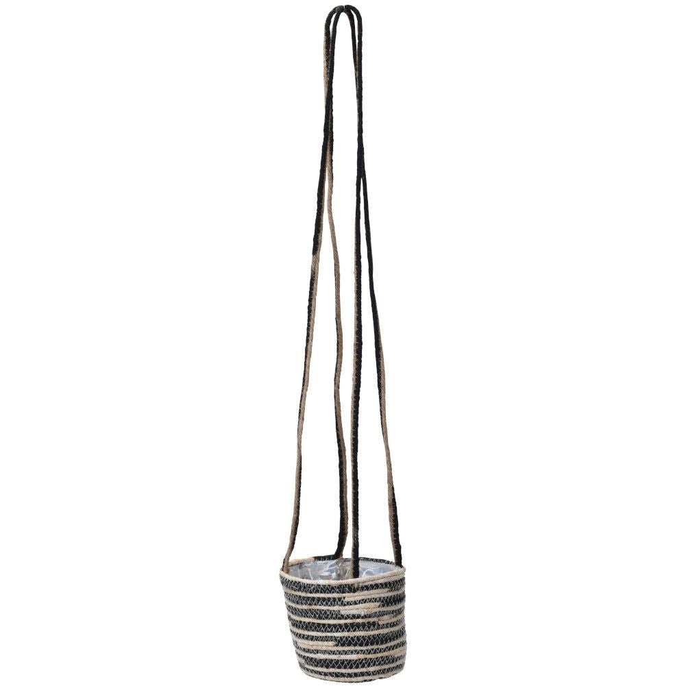Unique Boho hanging flower pot in natural materials