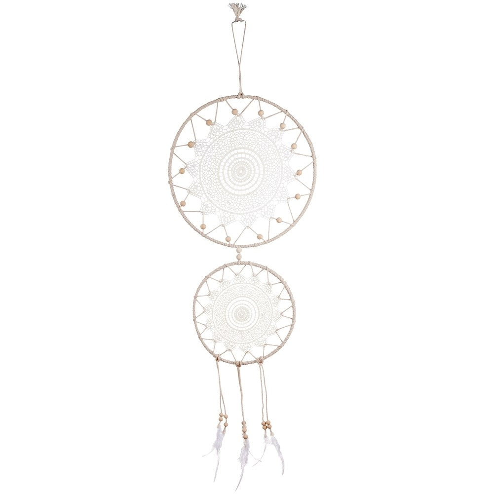 Unique Dreamcatcher: Jute, Polyester, Feathers & Beads