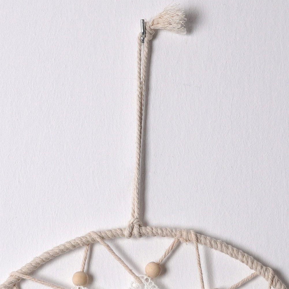 Unique Dreamcatcher: Jute, Polyester, Feathers & Beads