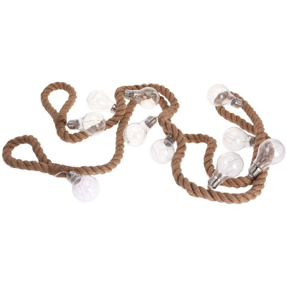 Unique LED rope garland with 10 transparent lights for indoor use