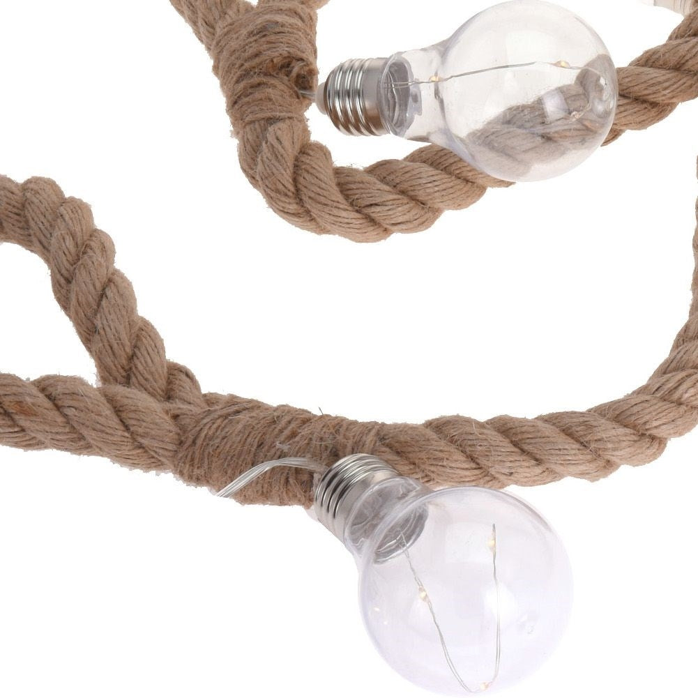 Unique LED rope garland with 10 transparent lights for indoor use