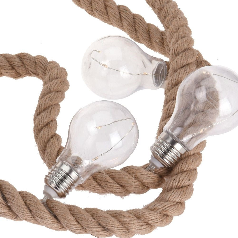 Unique LED rope garland with 10 transparent lights for indoor use