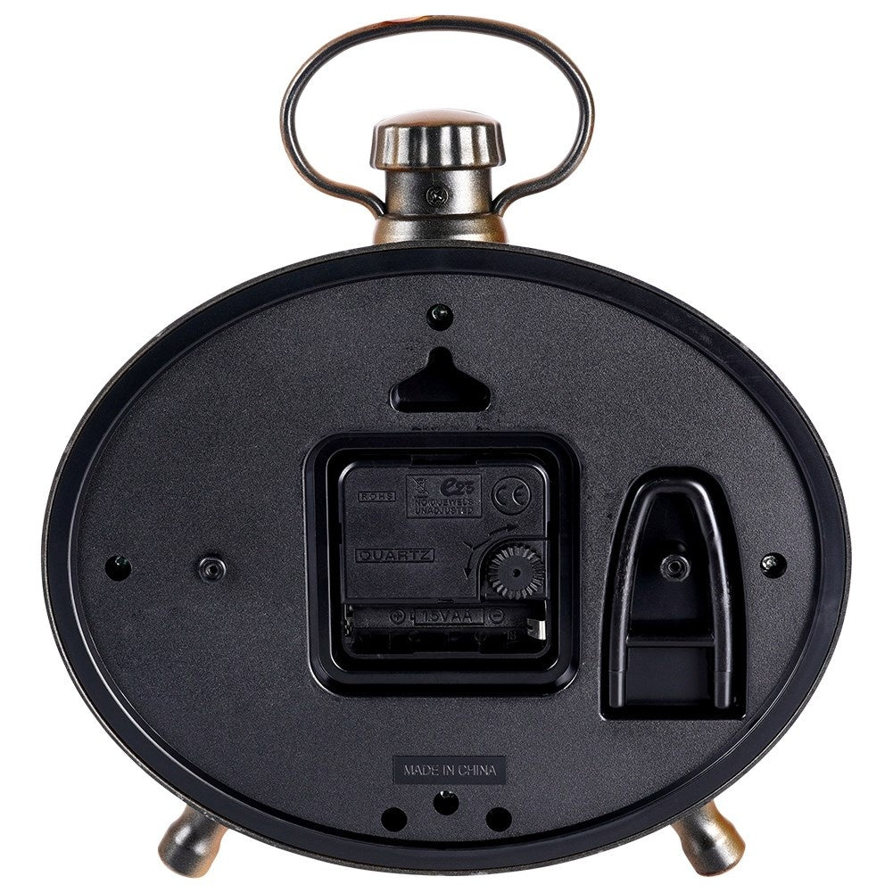 Unique Vintage Wall Clock in Gold with Black Dial