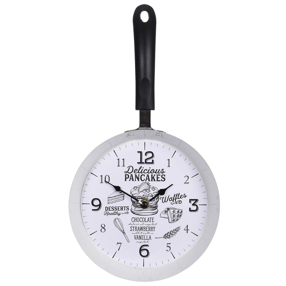Unique Wall Clock in Frying Pan - Trendy Kitchen Decoration