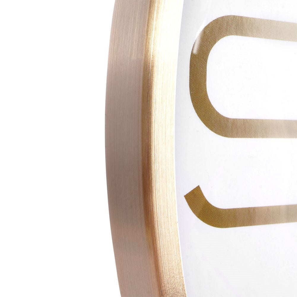 Unique Wall Clock with Gold Hands and White Dial 30 cm