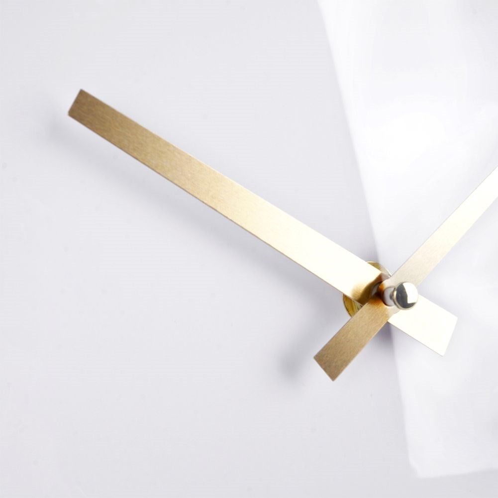 Unique Wall Clock with Gold Hands and White Dial 30 cm