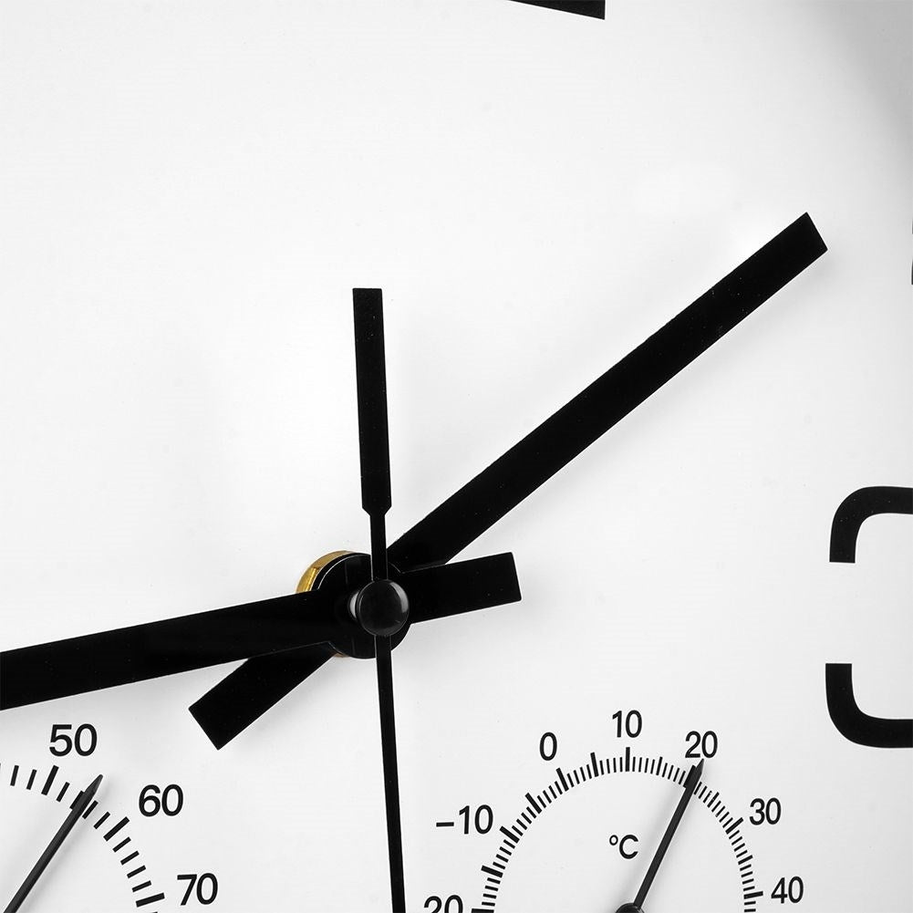 Unique Wall Clock with Thermometer and Hygrometer - 30 cm