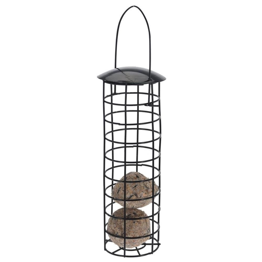 Unique bird feeder for tallow balls and seeds, easy hanging