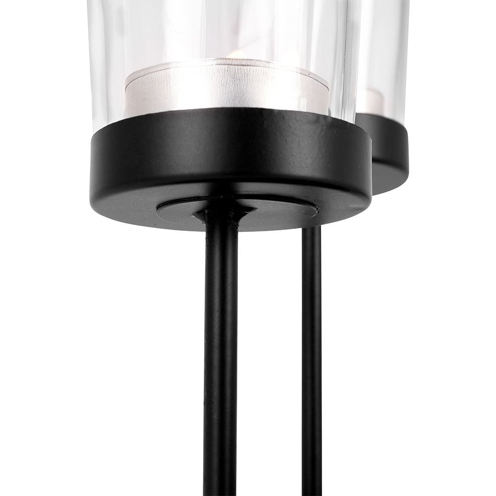 Unique black candlestick for tealights and traditional candles