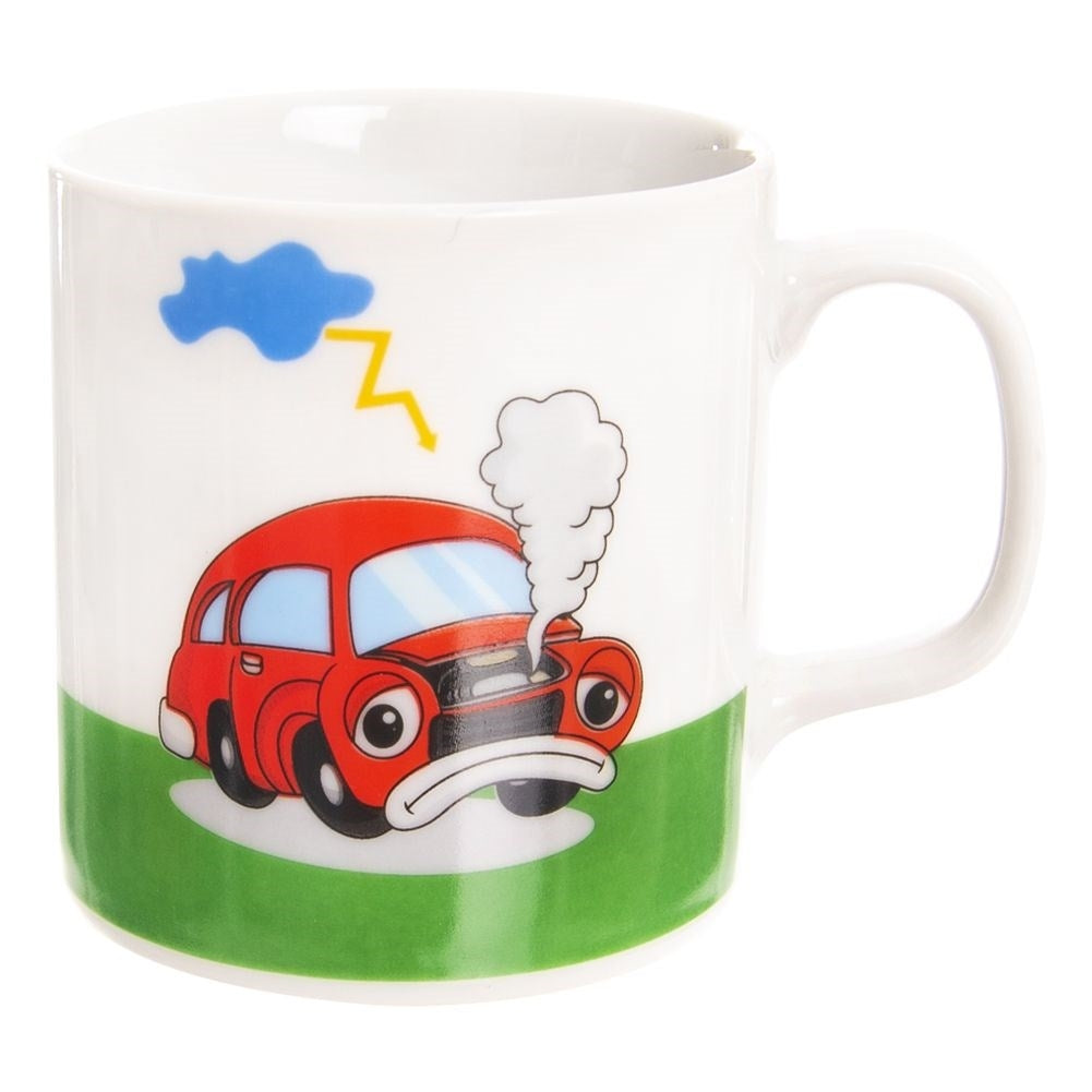 Unique breakfast set for children with a car motif, dishwasher safe