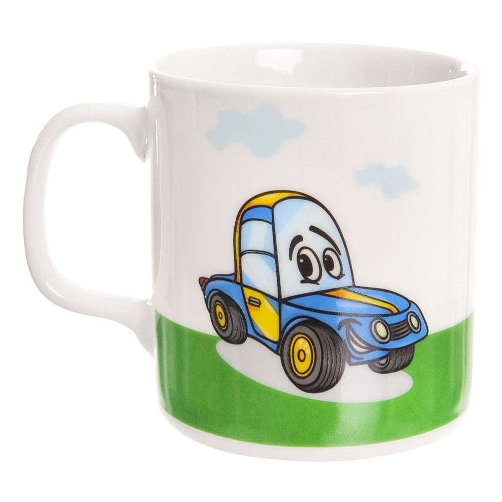 Unique breakfast set for children with a car motif, dishwasher safe