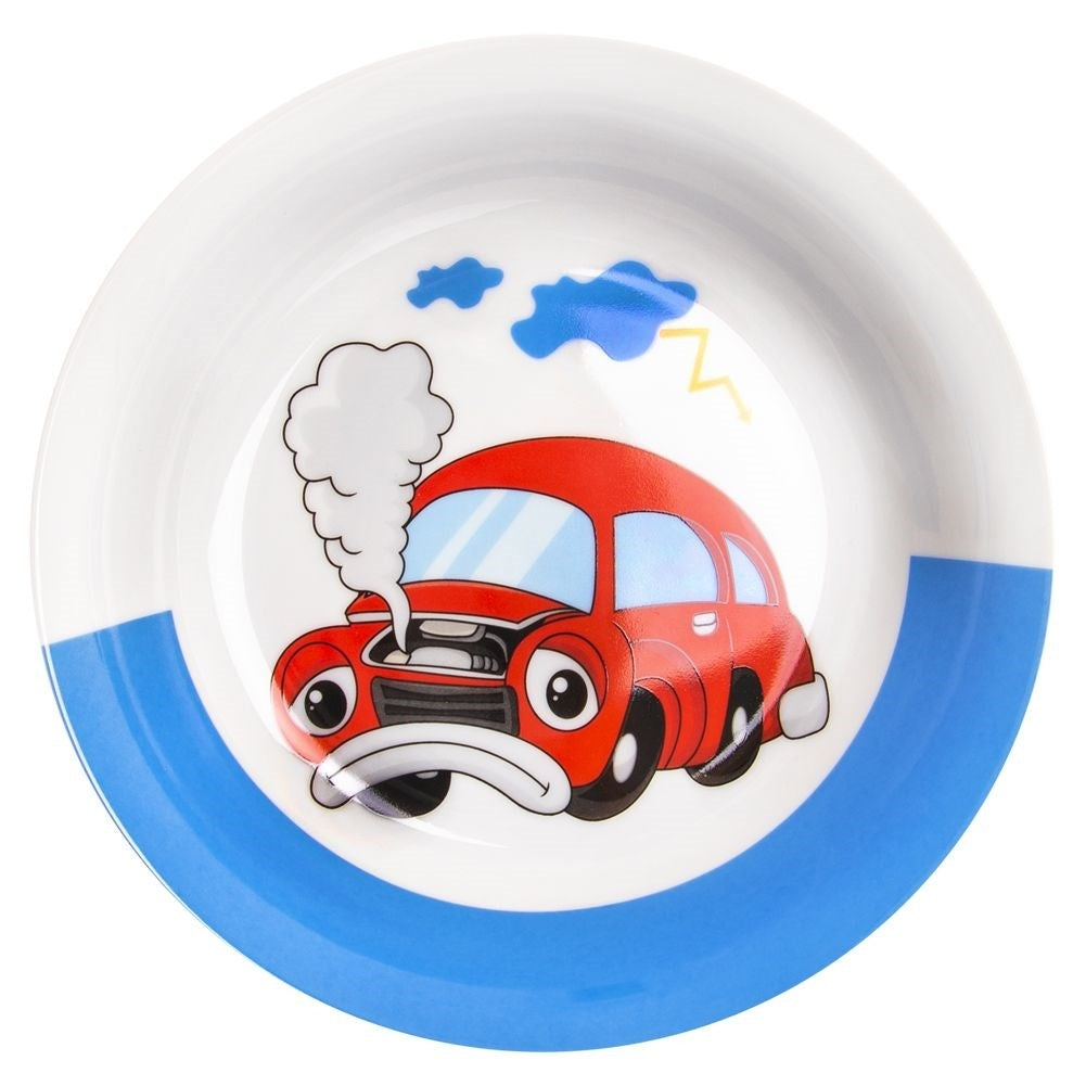 Unique breakfast set for children with a car motif, dishwasher safe