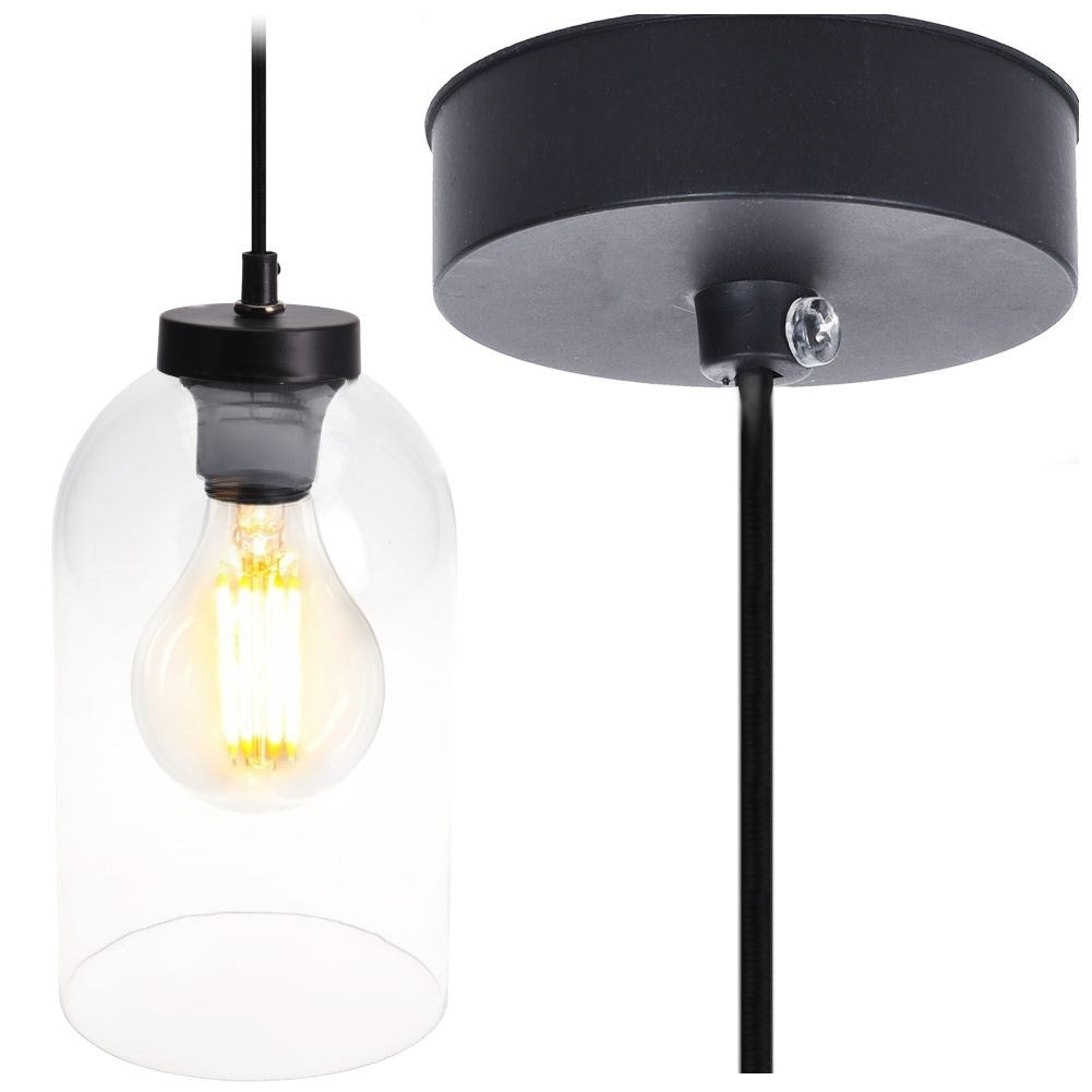 Unique clear glass ball ceiling light for modern industrial style