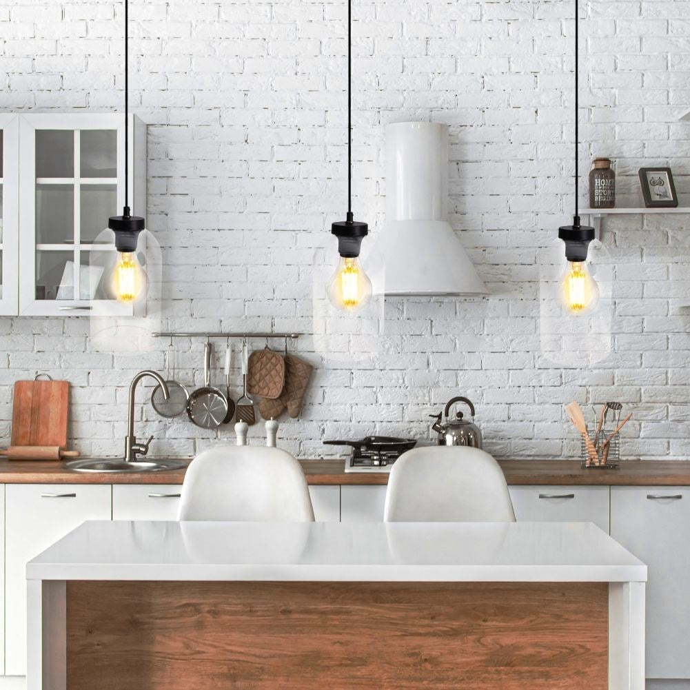 Unique clear glass ball ceiling light for modern industrial style