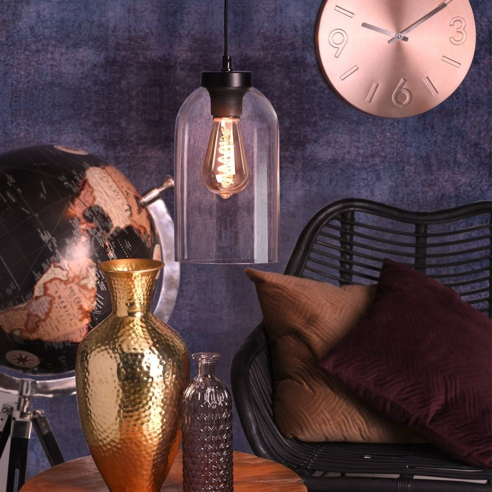 Unique clear glass ball ceiling light for modern industrial style