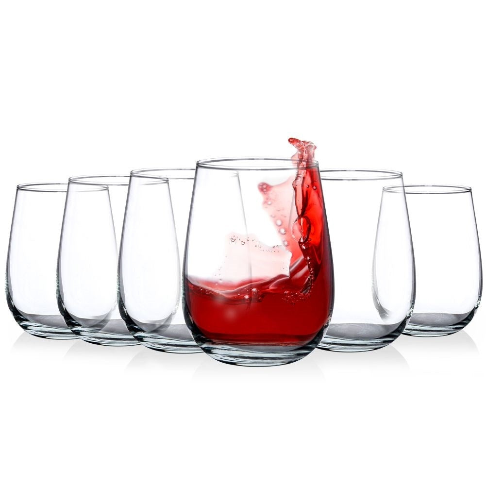 Unique glasses for all drinks - set of 6 in high quality glass