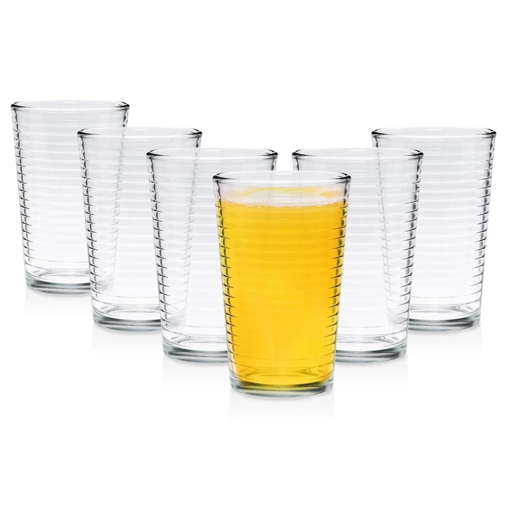 Unique glasses for water, lemonade, drinks and juice.