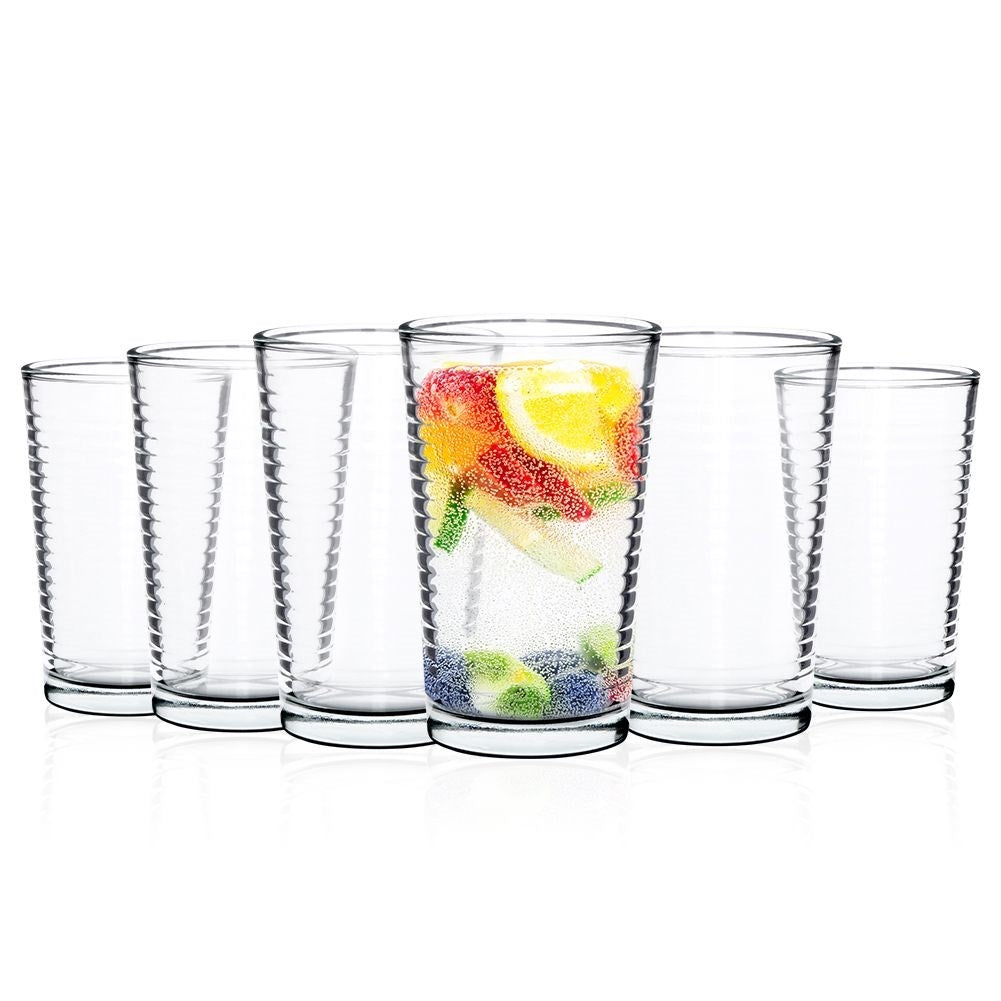 Unique glasses for water, lemonade, drinks and juice.