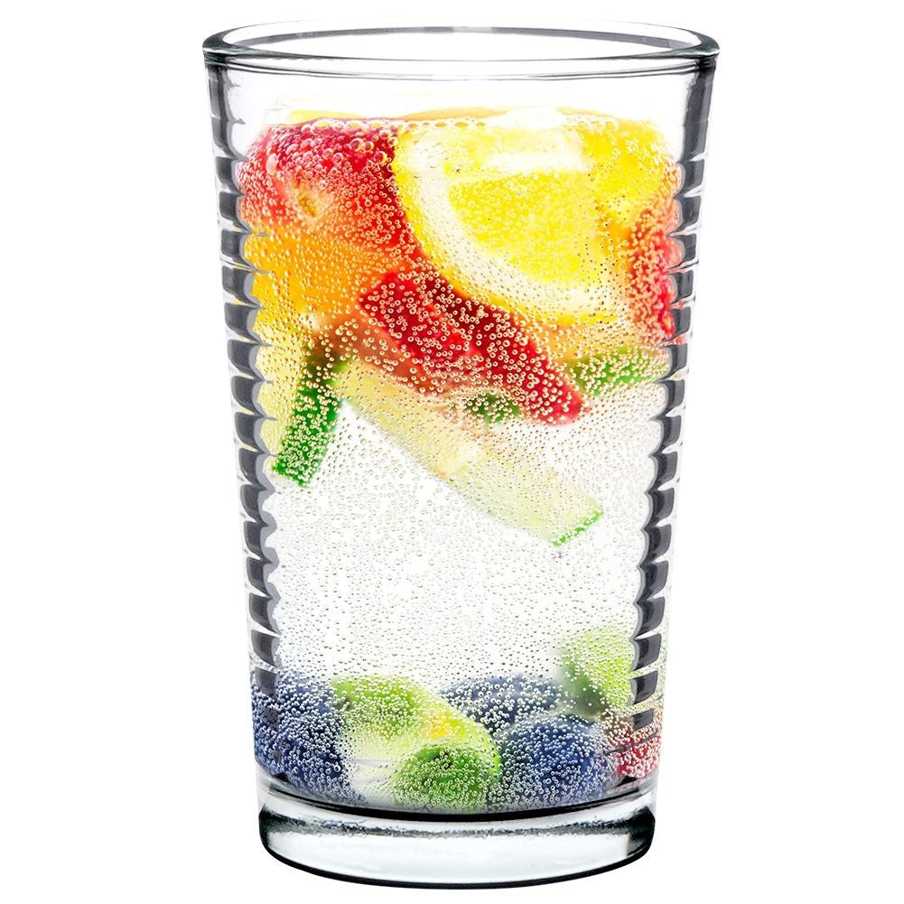 Unique glasses for water, lemonade, drinks and juice.