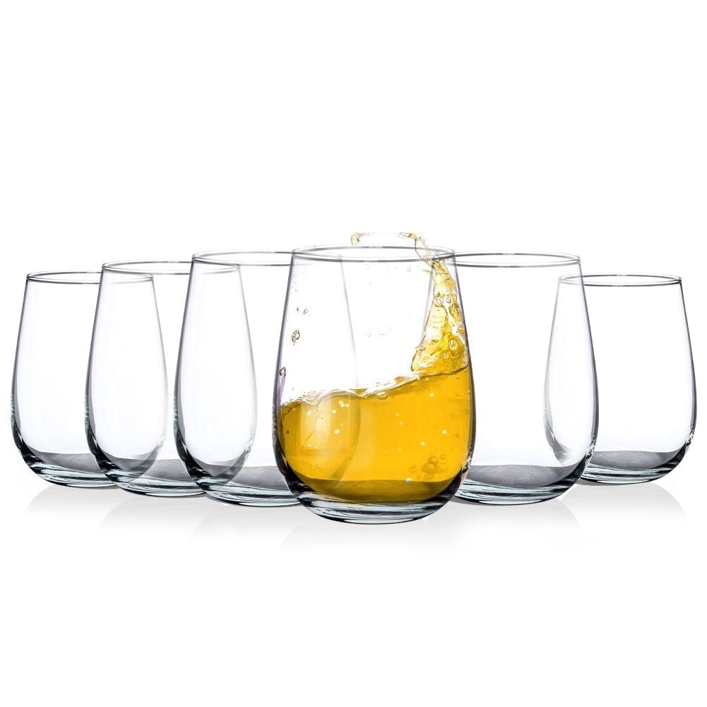 Unique glasses for water, lemonade, drinks, juice and wine
