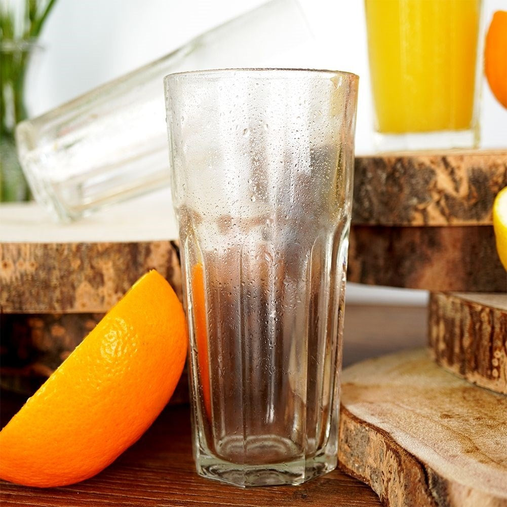 Unique glass set for drinks: Water, lemonade, drinks, juice