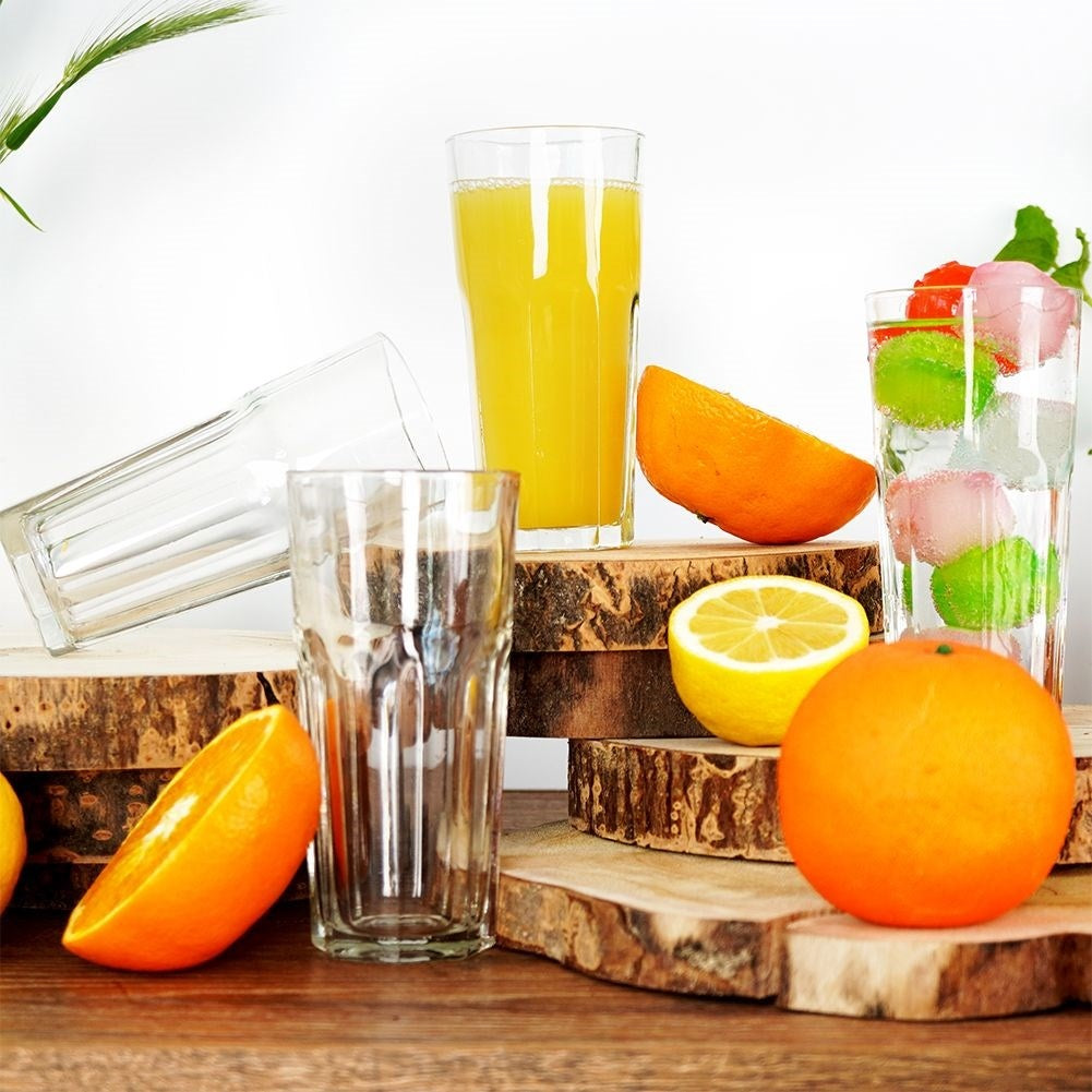 Unique glass set for drinks: Water, lemonade, drinks, juice