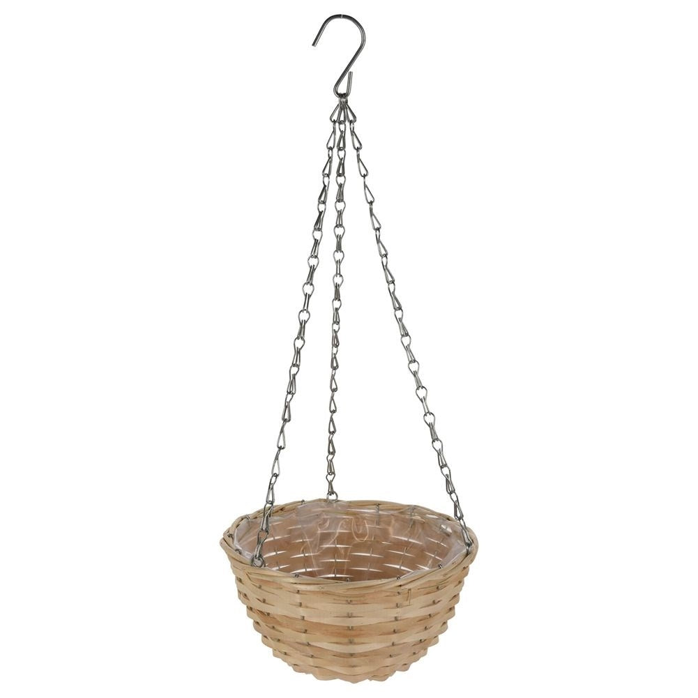 Unique hanging flower pot in boho style, braided from natural materials
