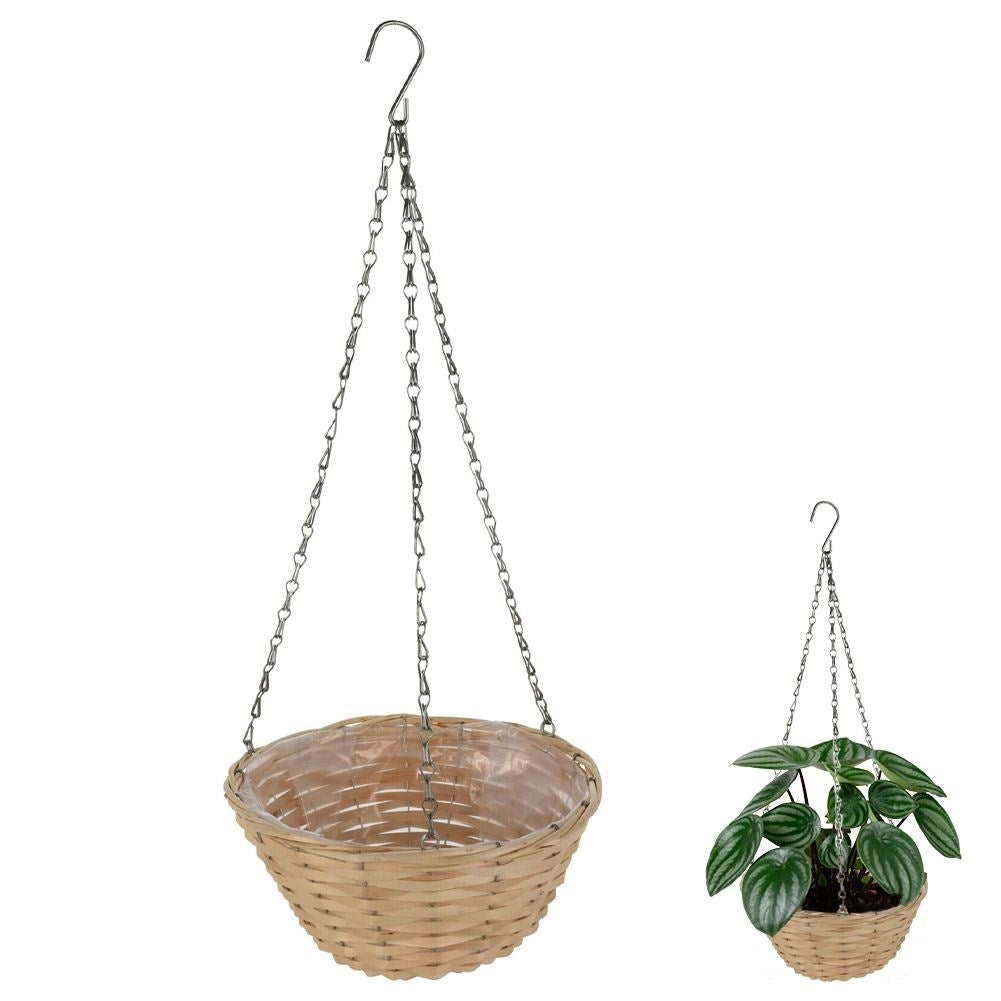 Unique hanging flower pot in boho style made of natural materials