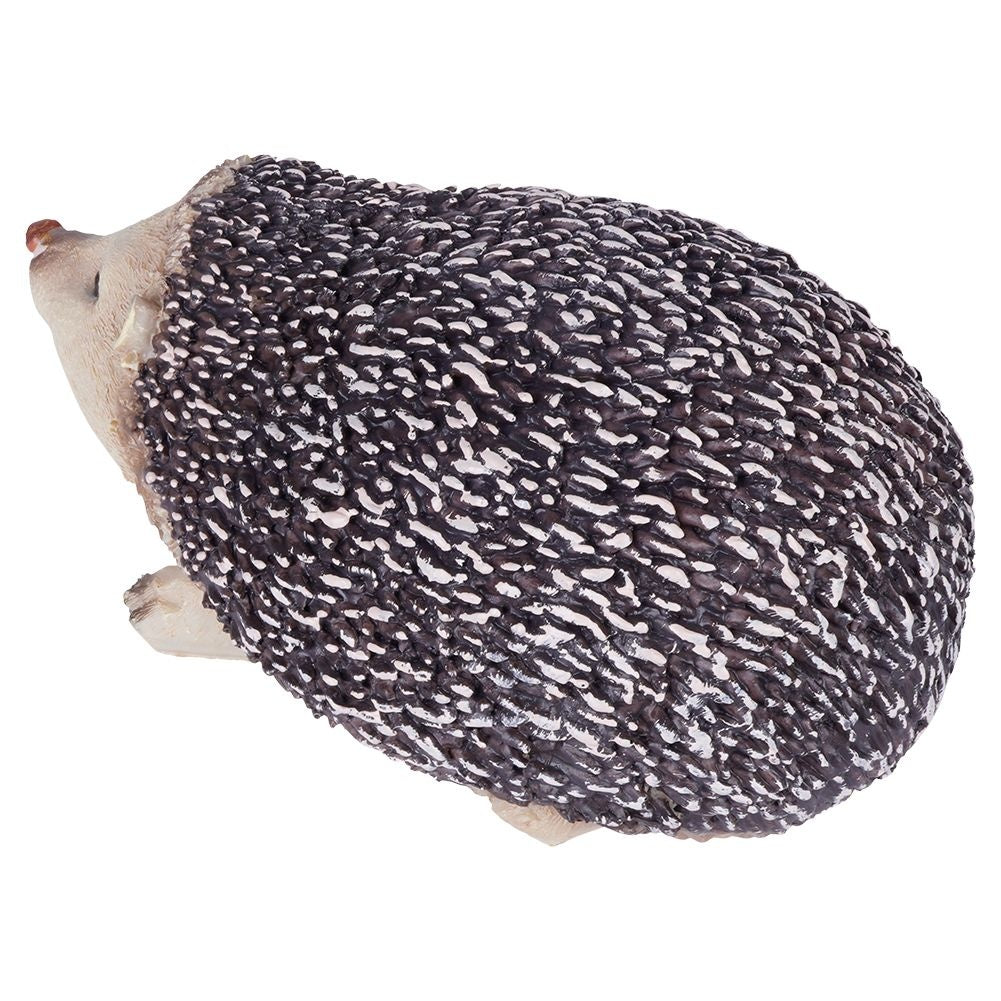 Unique hedgehog figure in synthetic stone for garden