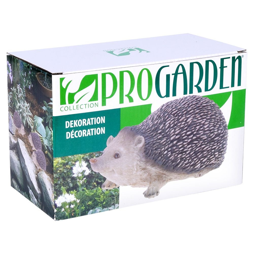 Unique hedgehog figure in synthetic stone for garden