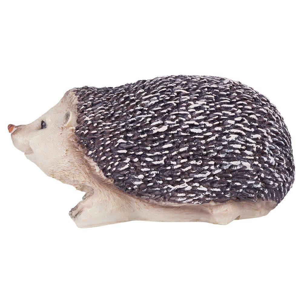 Unique hedgehog figure in synthetic stone for garden