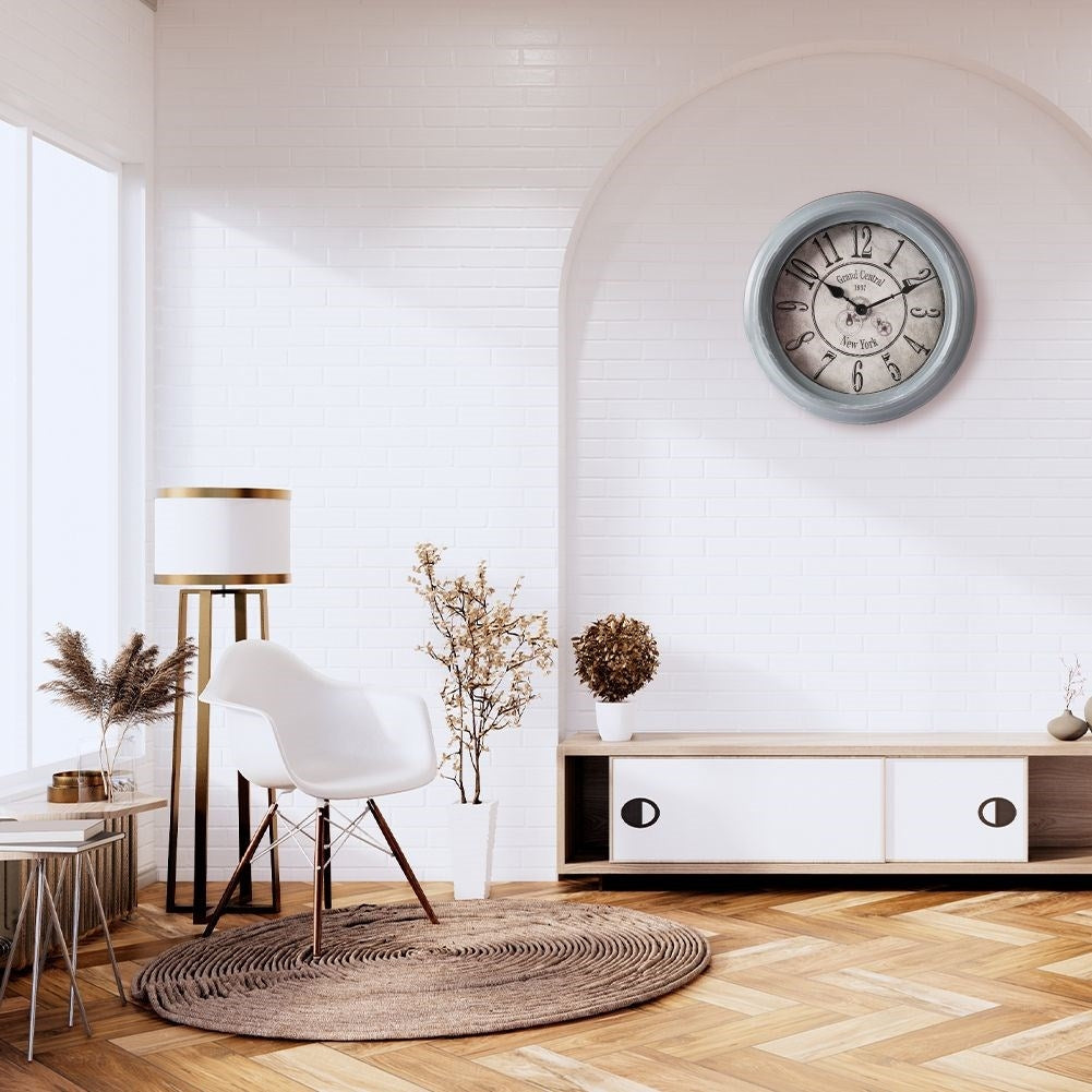 Unique industrial wall clock in metal, 35 cm, retro style