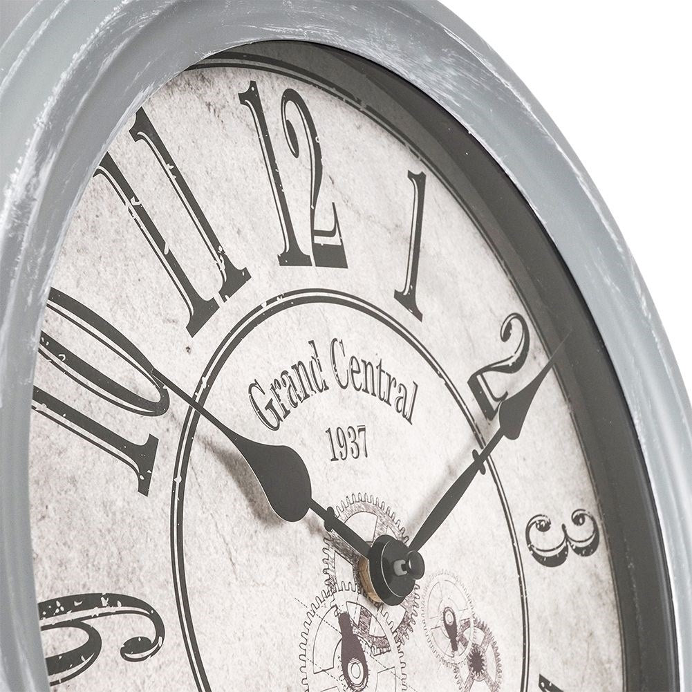 Unique industrial wall clock in metal, 35 cm, retro style