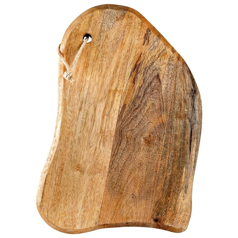 Unique kitchen board in aged mango wood for cutting and serving