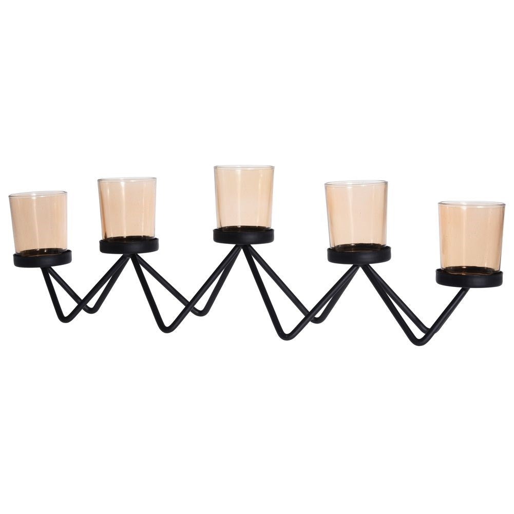 Unique metal candle holder for tealight/traditional candles in an industrial style