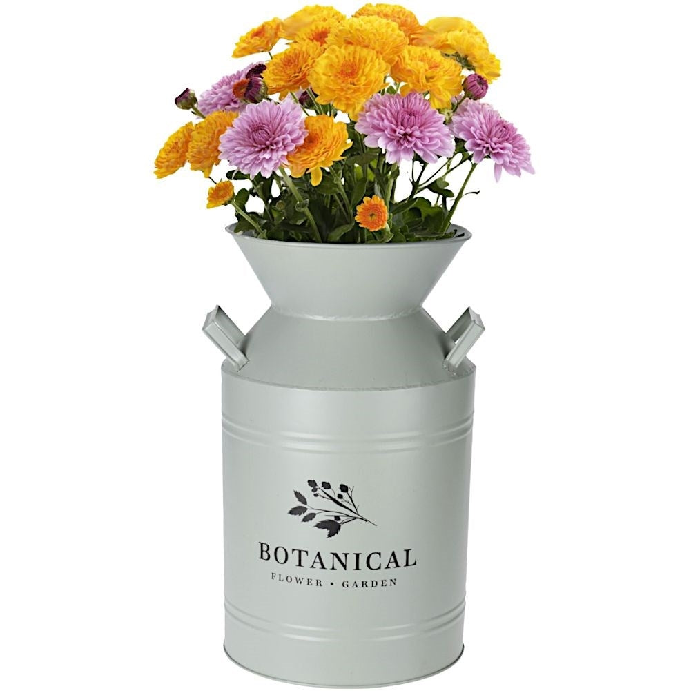 Unique metal jug for garden, terrace or balcony
