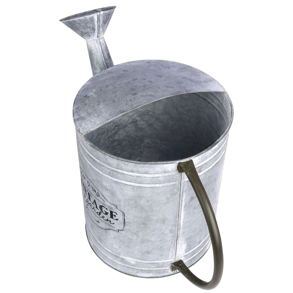 Unique metal watering can for garden decoration and flower arrangements